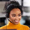 Woman Wearing Headset